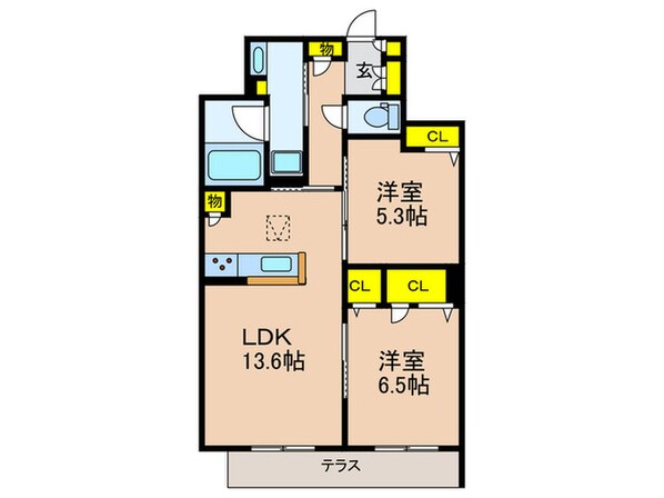 シャーメゾンリラフォートの物件間取画像